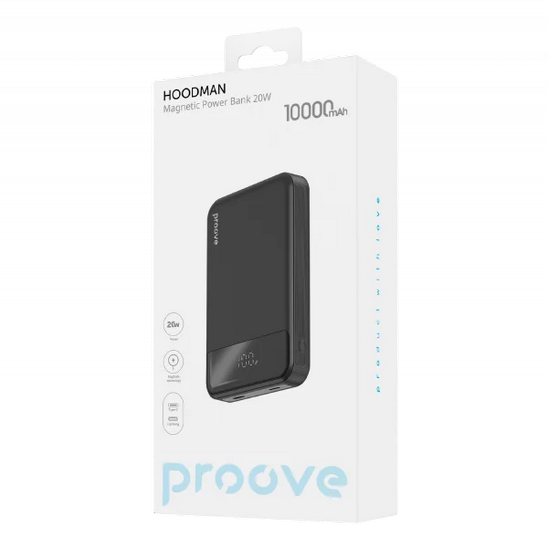 Acumulator extern Proove Hoodman Magnetic Negru