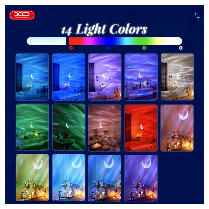 Lampă de proiectie XO YH12 Northern Lights Projection Lamp Multicolor