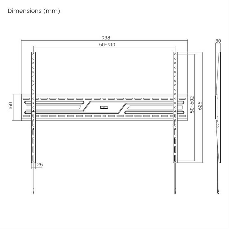 Кронштейн для телевизора Gembird WM-100F-01 Черный