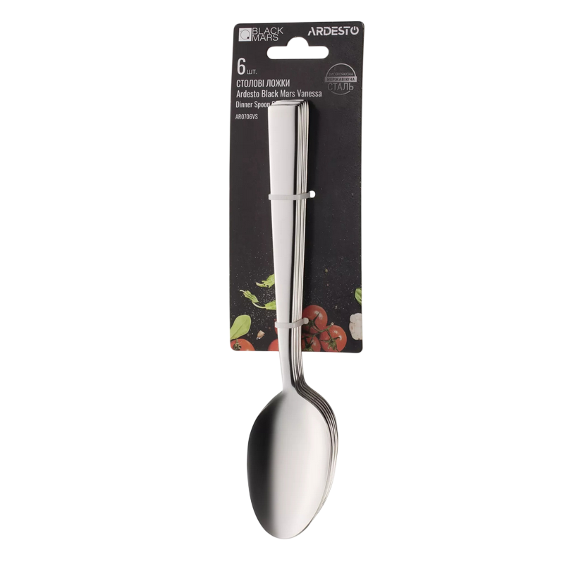 Набор столовых приборов Ardesto AR0706VS Black Mars Vanessa Нержавеющая сталь