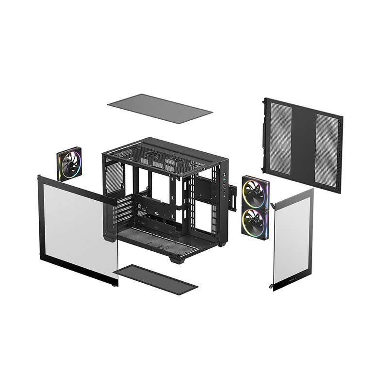 Carcasă PC Deepcool CG330 3F Midi-Tower Negru