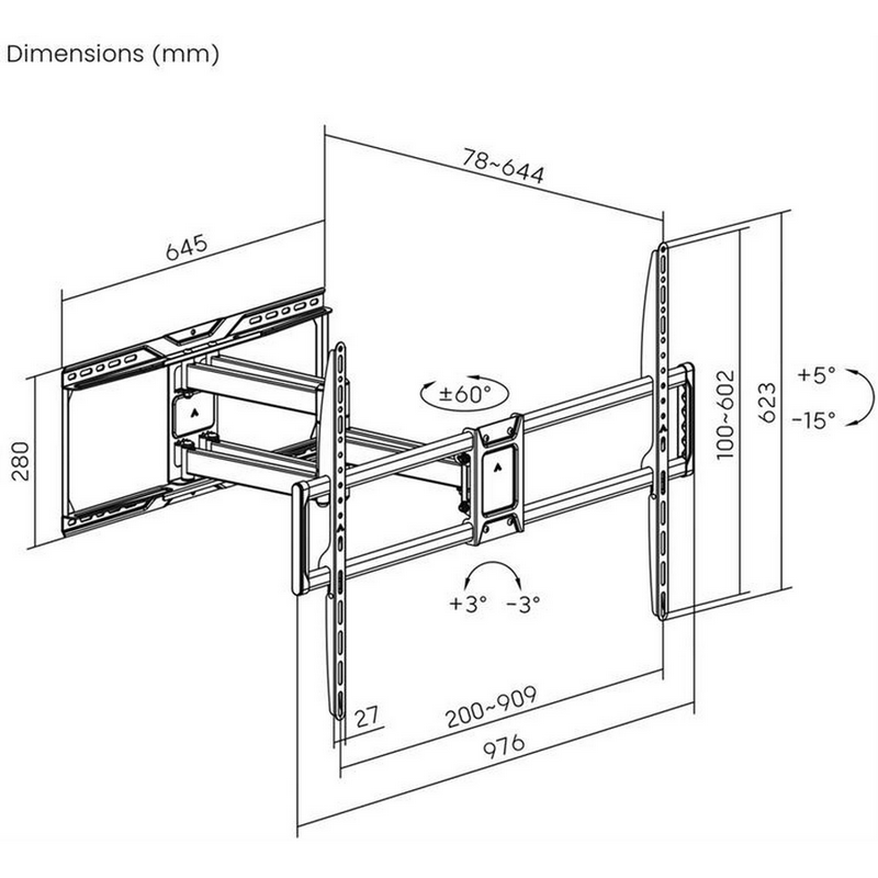 Suport pentru televizor Gembird WM-105ST-01 Negru