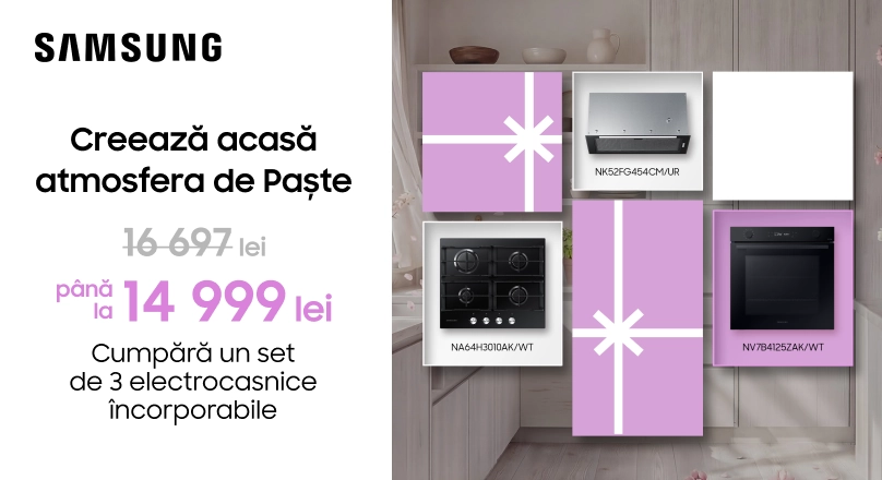Cumpără un set de 3 electrocasnice încorporabile Samsung la super preț