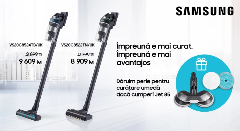 Dăruim cadouri valoroase la achiziționarea de Bespoke AI Jet Ultra