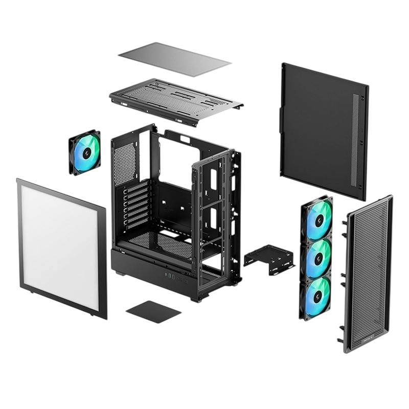Carcasă PC Deepcool CC550 4F Midi-Tower Negru
