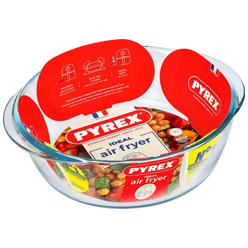 Tava de copt Pyrex 208B100 AirFryer Transparent