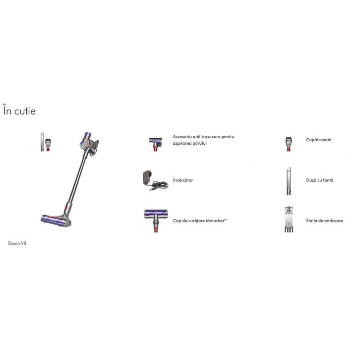 Вертикальный Пылесос Dyson V8 Origin Серый