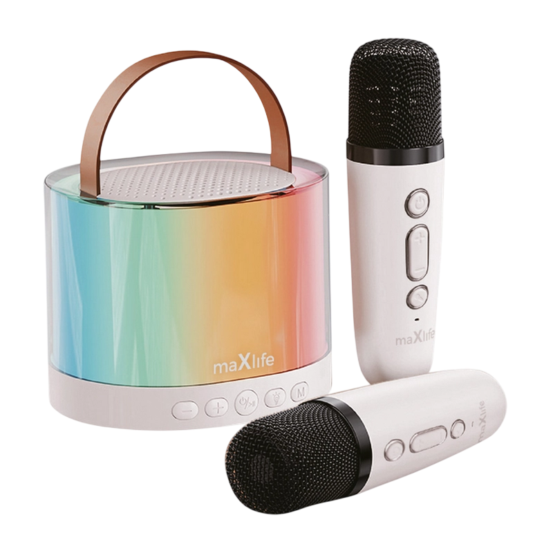 Microfon Karaoke Maxlife MXKS-200 Fără fir Alb