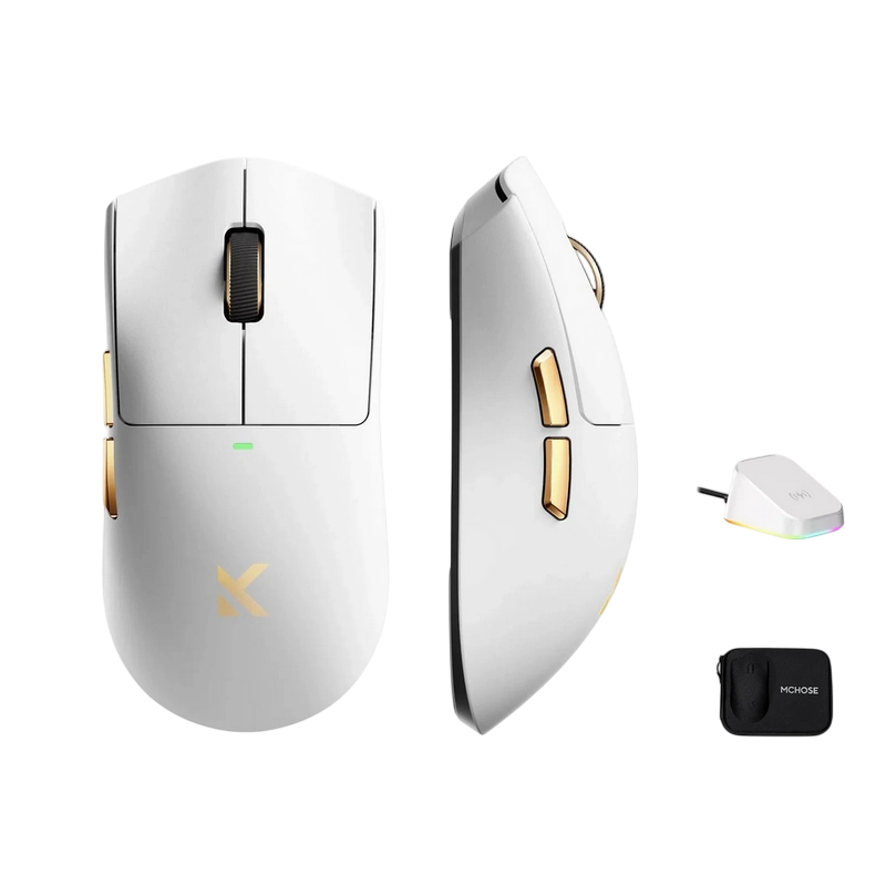 Игровая мышь MCHOSE K7 Ultra Белый | Золотистый