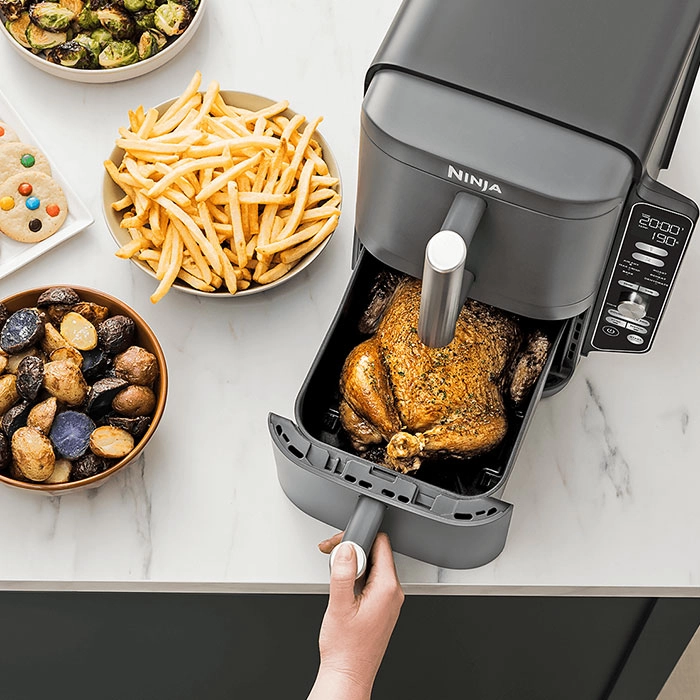 Friteuză cu aer cald Ninja Double Stack XL Gri