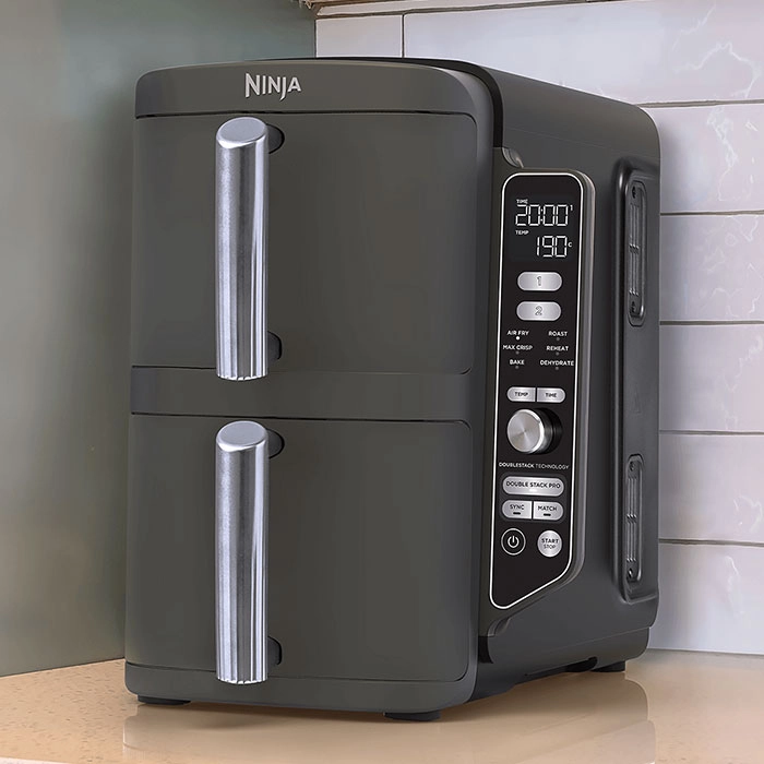 Friteuză cu aer cald Ninja Double Stack XL Gri