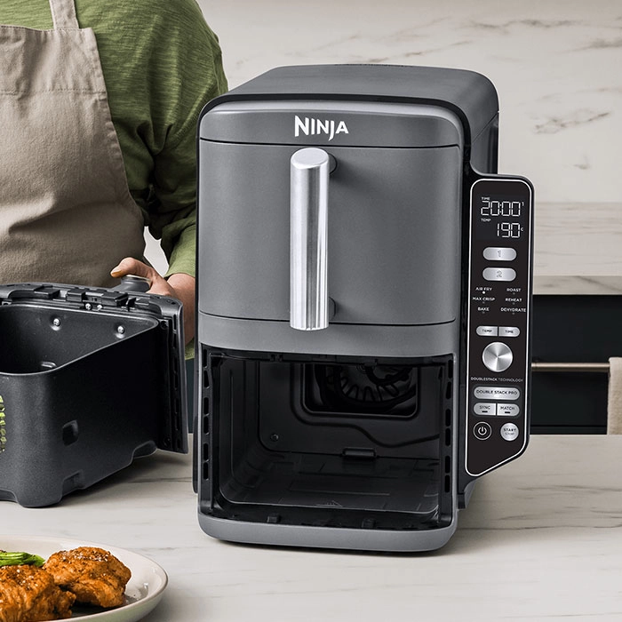 Friteuză cu aer cald Ninja Double Stack XL Gri