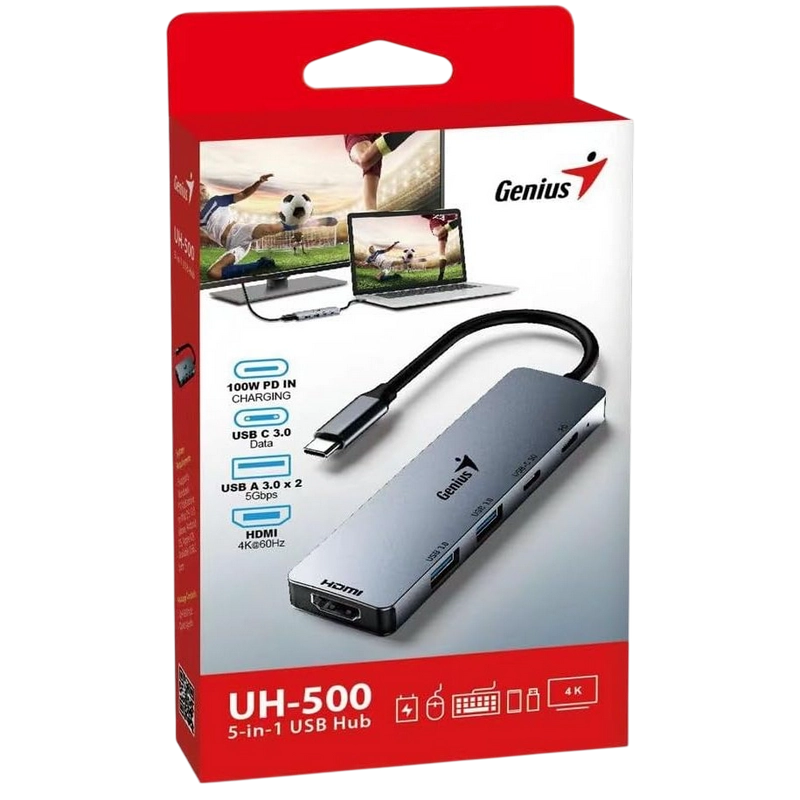 Adaptor Hub Genius UH-500 Gri