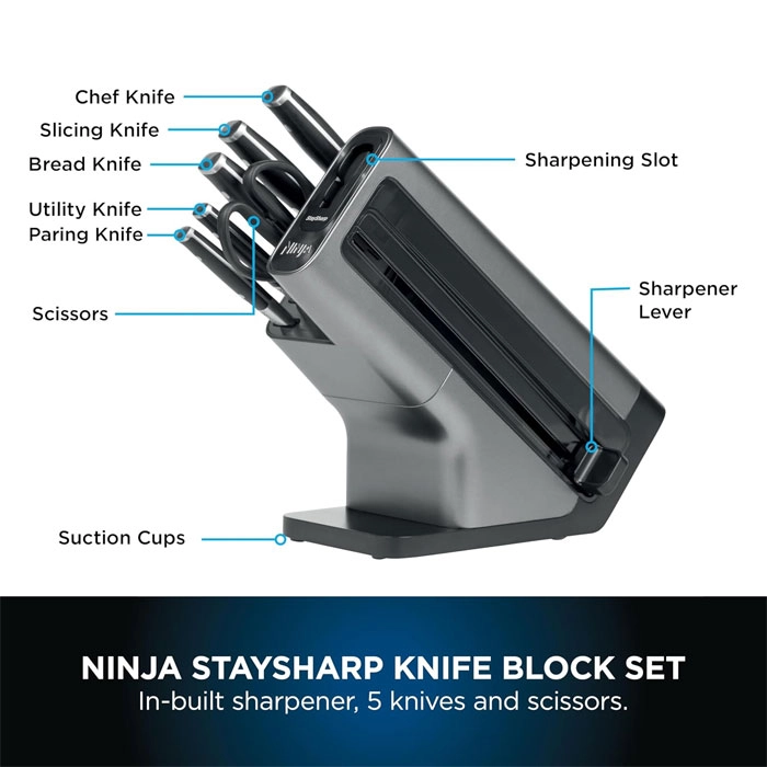 Набор ножей Ninja K32006UK StaySharp Черный