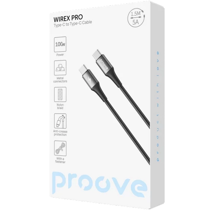 Cablu încărcare și sincronizare Proove WireX Pro Negru