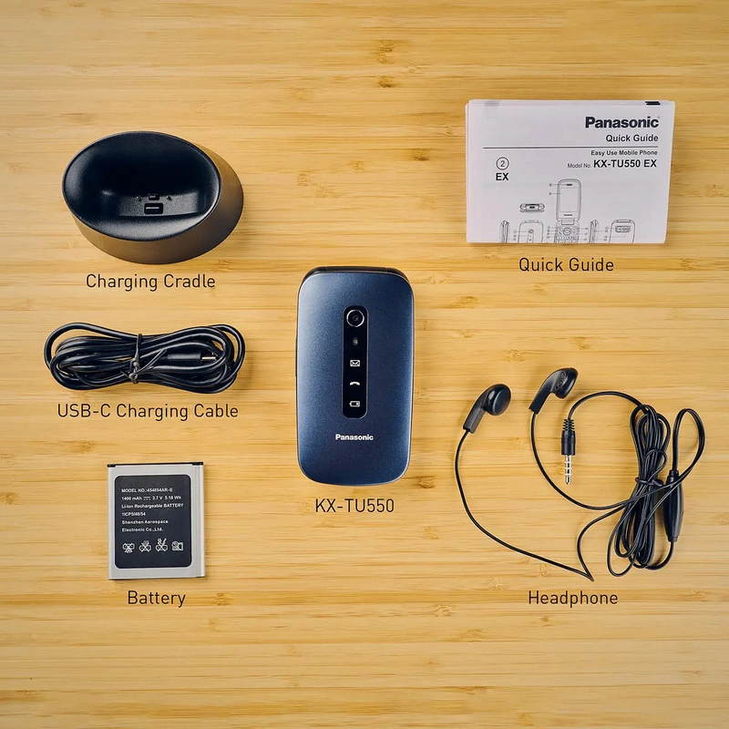 Telefon mobil Flip Panasonic KX-TU550 Albastru