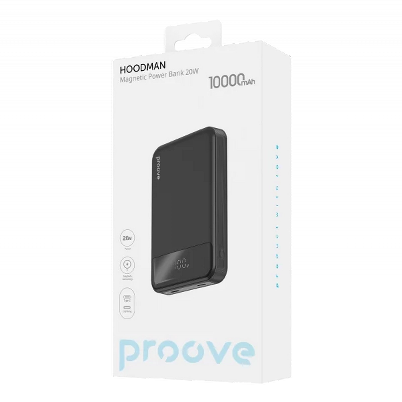 Acumulator extern Proove Hoodman Magnetic Negru
