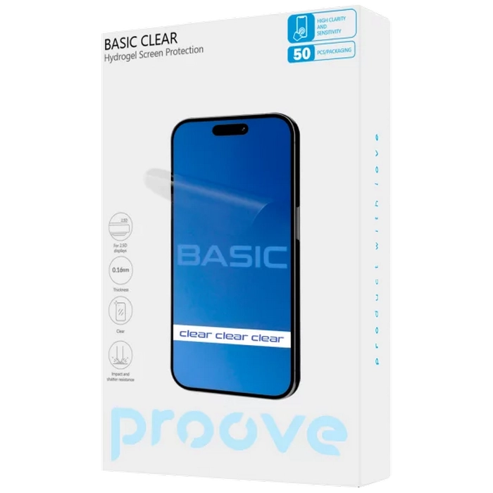 Folie de protecție Proove Hydrogel Basic Clear Transparent 0.16mm