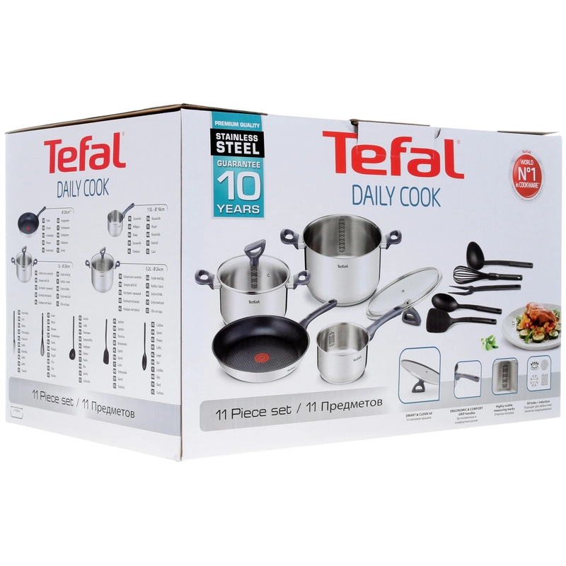 Set de vase Tefal G713SB45 Daily Cook Oţel inoxidabil