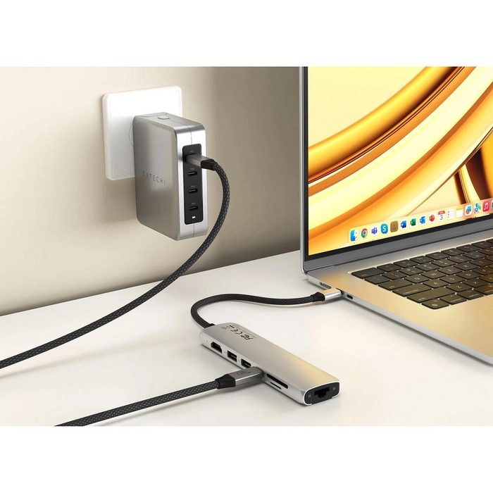 Stație Docking Satechi Slim USB-C Gri