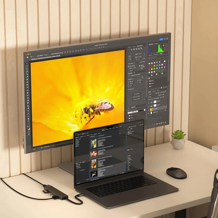 Stație Docking Satechi Slim USB-C Gri