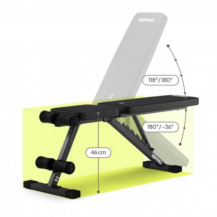 Bancă fitness Zipro Stride Negru