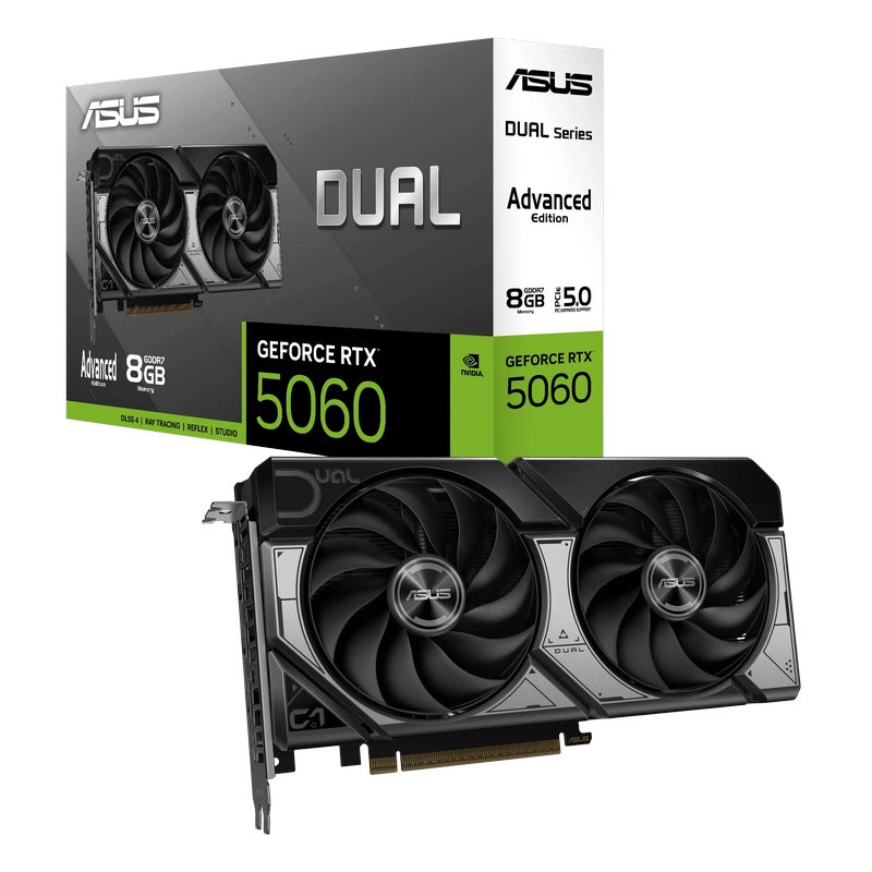 Видеокарта ASUS Dual GeForce RTX 5060 OC Edition Advanced