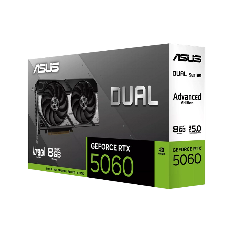 Видеокарта ASUS Dual GeForce RTX 5060 OC Edition Advanced