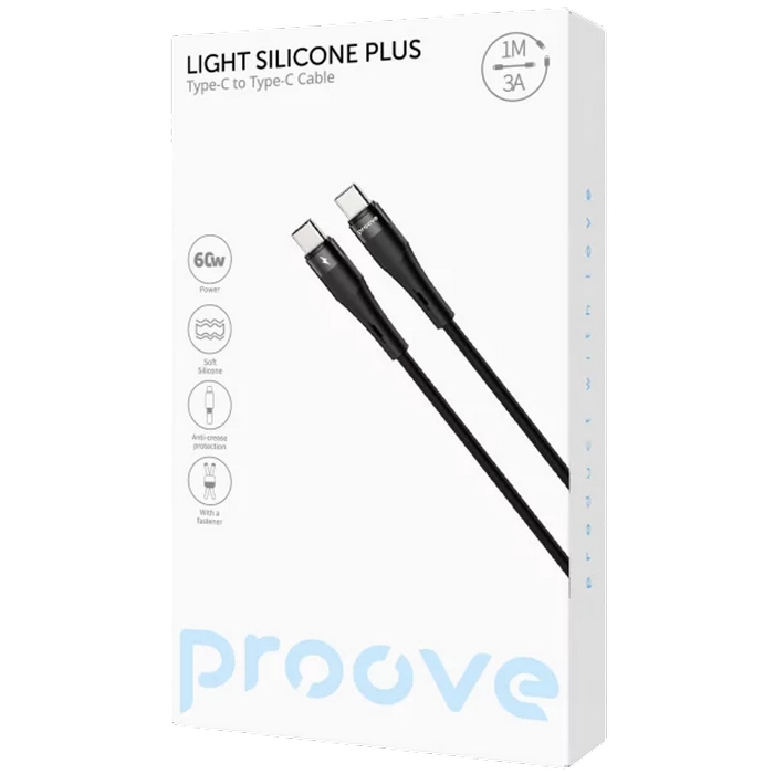 Cablu încărcare și sincronizare Proove Light Silicone Plus Negru