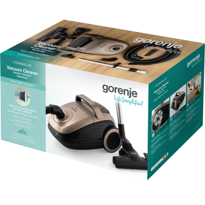Вертикальный Пылесос Gorenje VCE28G6ALLGO Черный