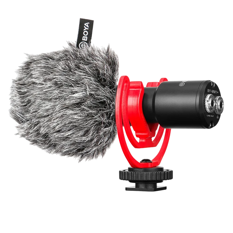 Microfon pentru camera Boya BY-MM1 Plus Cu fir Negru
