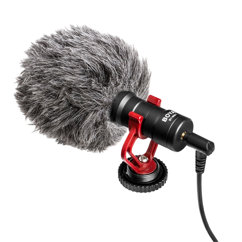 Microfon pentru camera Boya BY-MM1 Plus Cu fir Negru