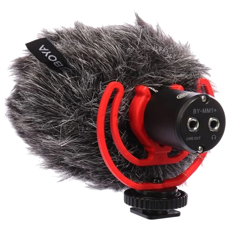 Microfon pentru camera Boya BY-MM1 Plus Cu fir Negru
