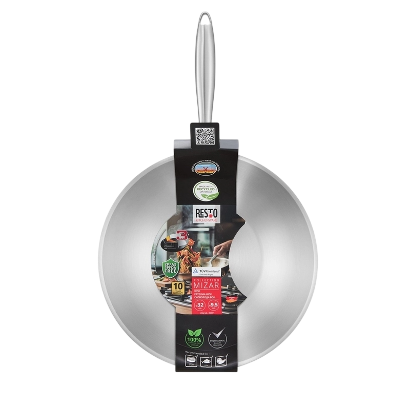 Tigaie WOK RESTO 95037 Mizar Oțel inoxidabil