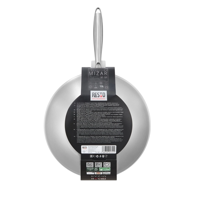 Tigaie WOK RESTO 95037 Mizar Oțel inoxidabil