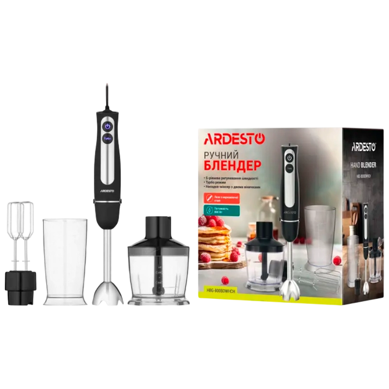 Blender de mână Ardesto HBG-800BDWHCH Negru