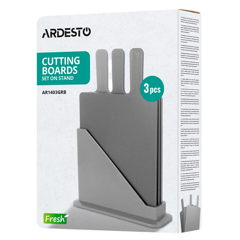 Set de tocătoare de bucătarie Ardesto AR1403GRB Fresh Gri
