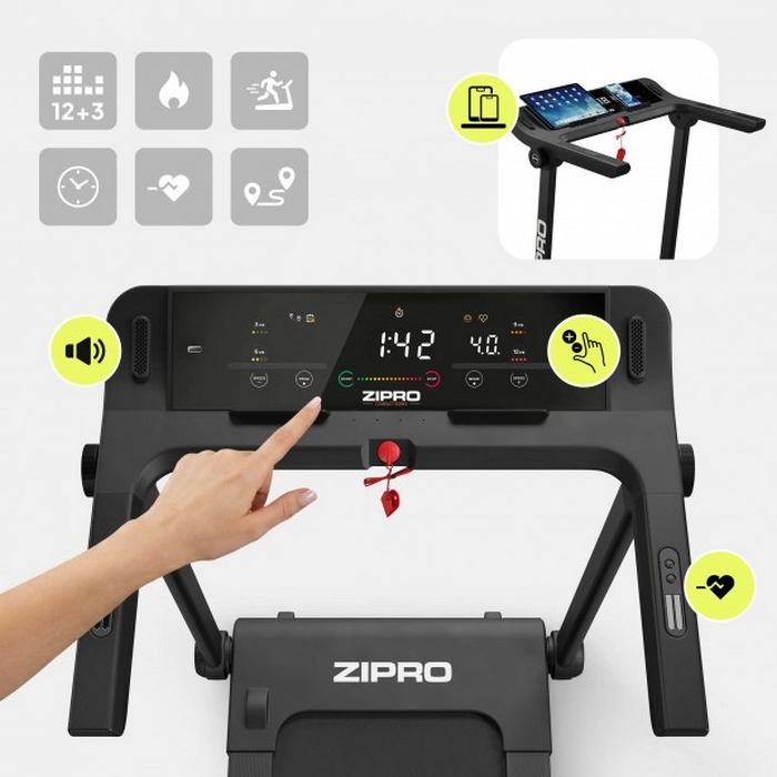 Беговая дорожка Zipro Pacto iConsole Plus Черный