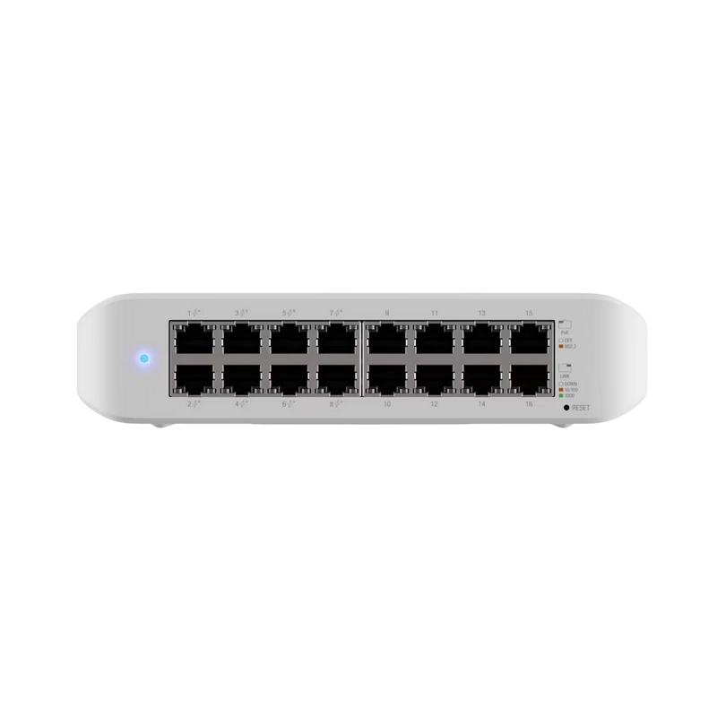 Comutator PoE Ubiquiti USW-Lite-16-POE Negru