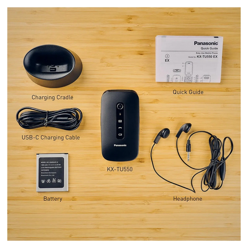 Telefon mobil Flip Panasonic KX-TU550 Negru