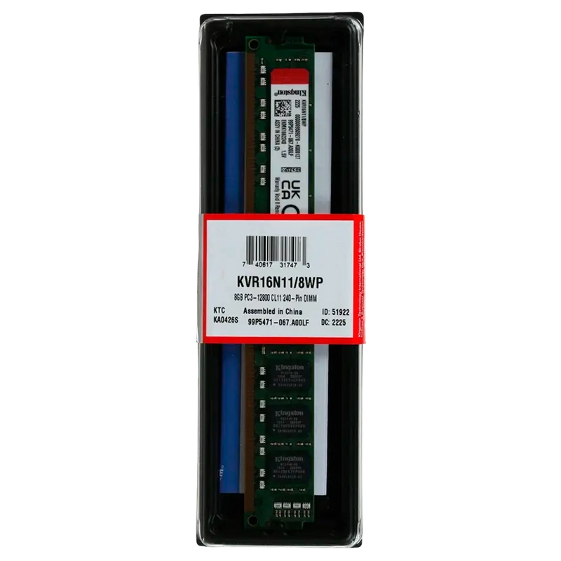 Memorie RAM Kingston KVR16N11/8WP ValueRAM 8GB Verde