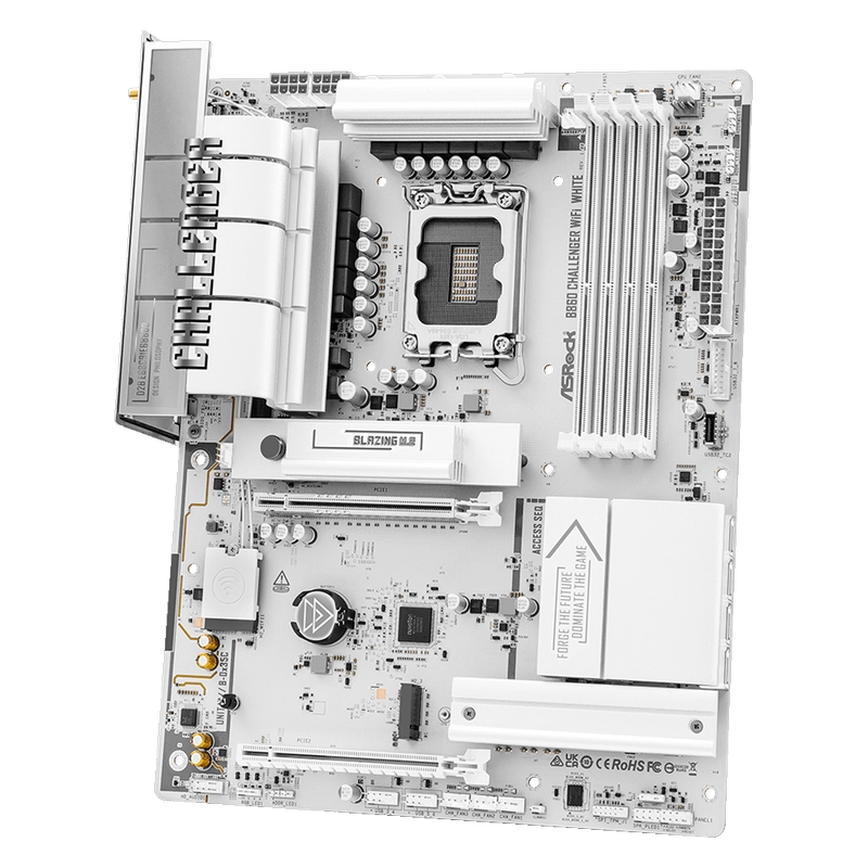 Placă de bază ASRock B860 Challenger WiFi White LGA1851 ATX