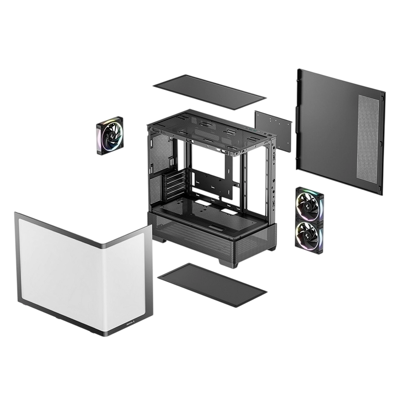 Компьютерный корпус Deepcool CG380U 3F Micro-ATX Черный
