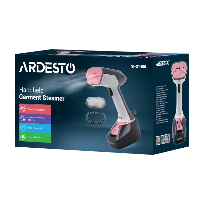 Aparat de călcat vertical cu aburi Ardesto SI-S1400 Negru | Alb