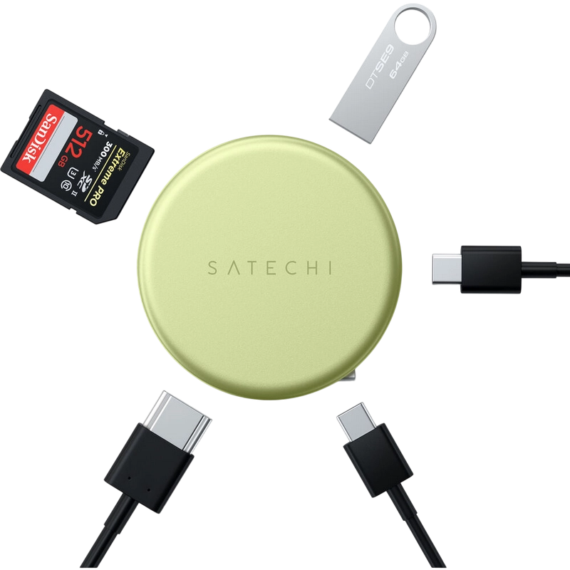 Adaptor multiport Satechi OntheGo Verde