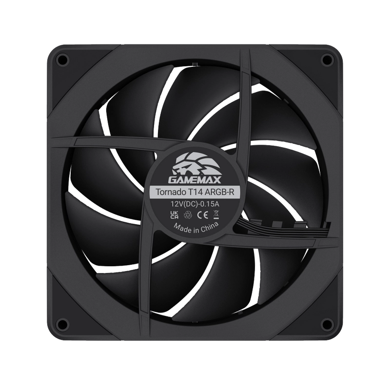 Ventilator PC Gamemax Tornado T12 ARGB-R 120 mm Negru