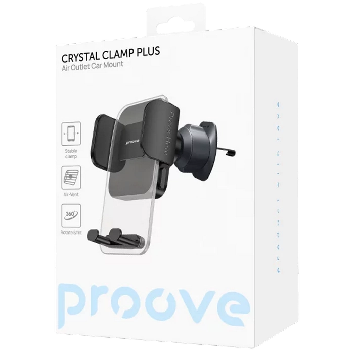 Автомобильный держатель Proove Crystal Clamp Plus Черный