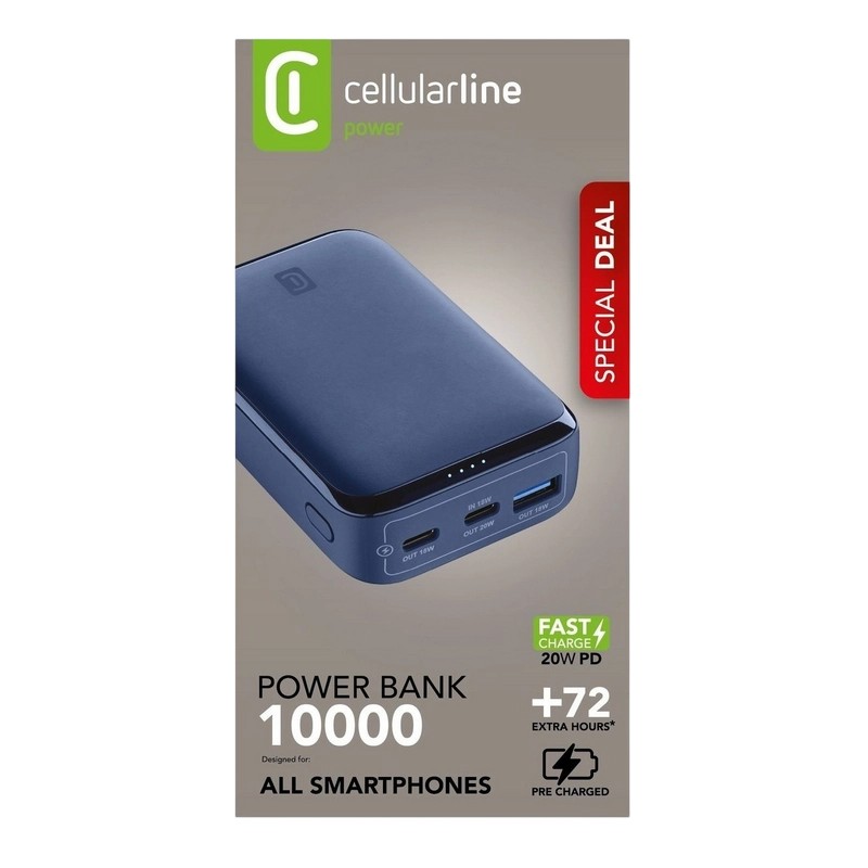 Acumulator extern Cellularline Essence Promo Albastru