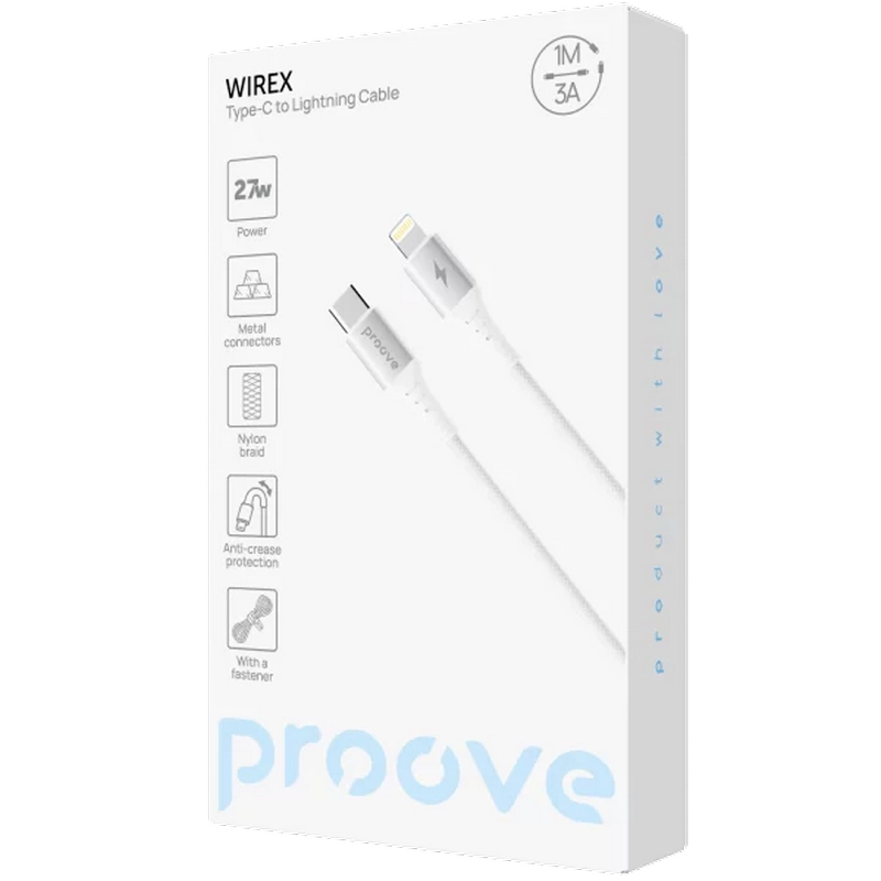 Кабель для зарядки и синхронизации Proove WireX Белый