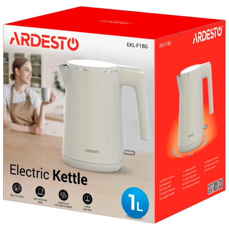 Электрочайник Ardesto EKL-F1BG Белый
